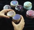 Lovely Mini Tin Box Gift Jewelry Tin Box Cookie Candy Tea Storage Round Drum Tinplate Box Drawer Organizer. 