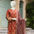 Junaid Jamshed Maroon Lawn 2 Piece Unstitched Suit for Women JLAWN-S-JDS-23-1031 Alif. 