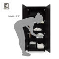 Customized Wood Cupboard Double Door Wood Almirah 5 Shelves With Door Storage Cabinet, Cupboard Almari. 