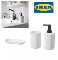 IKEA STORAVAN Polypropylene Plastic 3-piece Bathroom Sets (Soap Dispenser, Toothbrush Holder & Soap Dish) (White). 