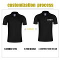 New Mens Polo Shirts Custom Logo Solid Color Short Sleeve Lapel Top Advertising Cultural Shirt Team Personal Brand Design Shirts. 