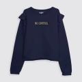 ELO - Polo Republica Women's Frill No Control Embroidered Fleece Sweatshirt. 