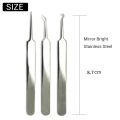 3 pcs Acne Needle Pliers Blackhead Defects Comedone Acne Blemish Extractor Needle Tweezer Pimple Remover Tool 3 Designs Face Care. 