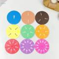 51pcs/set Circular Fractions Children Early Education Math Game Learning Toy. 