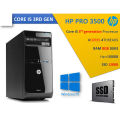HP PRO 3500 PC With SSD - Core i5 3rd Gen 3470 Processor Upto 3.60Ghz - RAM 8GB DDR3 - 500GB Hard Drive - 128GB SSD -  Windows 10 (Activated). 
