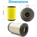 Mower Air Filters Replace for Briggs Stratton 796031 (591334 or 594201) Plus 797704 Foam Pre-Cleaner (Pack of 2) - yellow & black. 