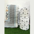 Single bed Razai 100% Cotton(Rui) Filled High No.1 Qaulity Quilt Fabric & Kapas Size of lehaf 5.5x7 feet ( 66 x 84 Inches). 