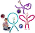 2 Pieces Telescopic Suction Cup Giraffe Toy, Shape Changing Telescopic Tube Fidget Toys, Pop Tubes, Fidget Tubes Sensory Toys For Girls Boys (Giraffe) Multicolor. 
