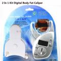 2 In 1 Kit Digital Body Fat Caliper And Body Measure Tape Digital Body Fat yzer + Tape Measure Pack Skin Muscle Tester. 