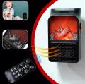 Flame Heater Mini Portable Electric Fireplace Warmer. 