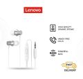 LENOVO HF130 METAL WIRED EARPHONE WITH MIC & MICROPHONE Lenovo HF-130 3.5mm In-ear Wired Earphones - Sound Heavy Sub woofer Driver - Stereo Sports Earbuds with Mic for Xiaomi Oppo ios Samsung. 
