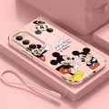 Vivo Y200 Y19s Disney Character Mickey Mouse Case for Girls Boys Kids Protective Case Square Edge Casing. 