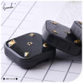 Lymouko High Quality Moon Star Space Black with Mirror Contact Lens Case for Women Kit Holder Portable Contact Lenses Box. 