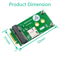 M.2 Key B to Mini PCI-E Adapter for 5G 4G 3G LTE GSM Module with NANO SIM Card Slot. 