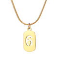 Stainless Steel Number Pendant Necklaces For Women Men Gold Color 0 1 2 3 4 5 6 7 8 9 Necklace Pendant Jewelry Neck Chain. 