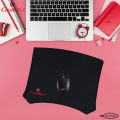 Coolbell Mousepad with Antifray Stitched Embroidery Edges, Non-Slip Rubber Base Mousepad for Computer/Laptop PC - Black. 