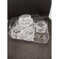 6 Pcs / 20 Gram Empty Cosmetic Containers for Makeup, Lip Balm, Lipstick, Lip Gloss, Eyeshadow etc. Empty Cream Jars for Cosmetics / Mini Jars Refillable Containers for Travel. 