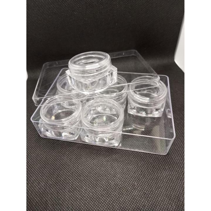 6 Pcs / 20 Gram Empty Cosmetic Containers for Makeup, Lip Balm, Lipstick, Lip Gloss, Eyeshadow etc. Empty Cream Jars for Cosmetics / Mini Jars Refillable Containers for Travel