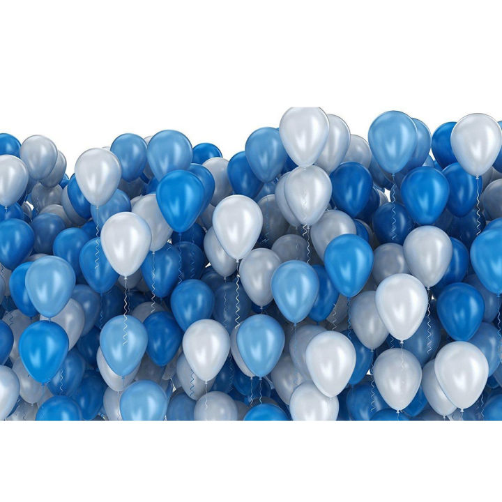 40 White and Blue Balloons For Birthday - Anniversary Balloons Decoration Blue White Balloons For Baby Shower Decoration