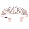 13th Birthday Crown for Girls & Official Teenager Birthday Decoration Set 16th Birthday Tiara Gifts for Teen Girls Rose Gold. 
