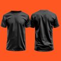 Modex Men's Plain Black T-Shirt – Summer Dry Fit | Breathable, Lightweight & Sweat-Wicking. 