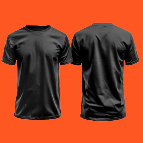 Modex Men's Plain Black T-Shirt – Summer Dry Fit | Breathable, Lightweight & Sweat-Wicking