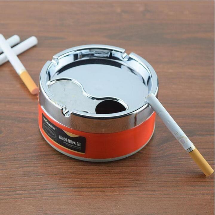 Cigarette Ashtray Detachable Lid Stainless Steel Cigarette Ashtray Smokers Desktop Smoking Ash Tray