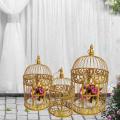 Pack of 3 Metal Bird Cage Wedding Decoration Nordic Decor Craft Simple Creative Wedding Figurines Photography Projects Bird Cage. 