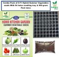 Combo Pack of 6 F1 Hybrid Summer Vegetables seeds With 64 holes seedling tray & 500 gram Seeds Starting Potting Mix. 