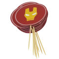 Iron Man Cupcake Topper - 2.5 Inch - Avengers Themed Party - Red - Boys - Pack Of 10. 