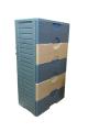 Beautiful Plastic Fiber Five Drawer Organizer Set in Blue and Pink. 