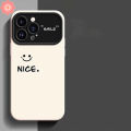 Couples Cute NICE Smile Simple Case For Realme 11 5i C53 C25 C15 C35 6i 8i 5 C25Y C20 C12 C55 C11 C17 C51 C33 C21Y C21 C30 C20A C31 C25s Contrast Window Lens Frame Fashion Solid Color Cover. 