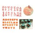 Pink Upper Case Cookie Letter Stamps Of Decorating Alphabet Letter Fondant Embosser Cookie Cutter Plastic Set. 