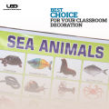 Sea Animals Wall charts For classroom | High Quality Sea Animals Chart on 200 grams Laminated Card | Preschool Decoration. 