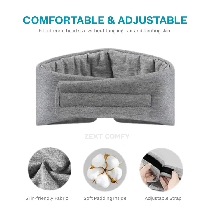 ZEXT%20Cotton%20Sleep%20Eye%20Mask%20for%20Men%20Women%20Travel%20Blind%20Fold%20Zero%20Pressure%20Sleeping%20Eye%20Mask%20with%20Adjustable%20Strap%20-%20Image%204