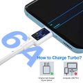 100% Original Xiaomi 6A 33w 55w 67W 120W Turbo Charger Cable MI Turbo Charging Type C Cable For Mi 11 Pro Ultra MI 10T Pro 5G 10i Poco X3 GT Poco F3 Poco F3 GT Type C Fast Charging Cable K30 Ultra POCO M3 Pro 5G Mi 11 Lite 10T Poco X3 GT Redmi Note 11. 