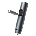 Baseus Bluetooth FM Transmitter MP3 for Car – 18W USB Car Charger – Gray. 