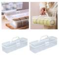 Box Portable Bakery Packaging Box Rectangular Cake Storage Container for 30cmx8.5cmx8cm. 