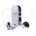 Pack of 10 - Cricket Kit For Adults (Hard Ball Bat + Hard Ball + Gloves + Cricket Kit Bag + Helmet + Under Guard + Leg Pads + Elbow Pads + Thigh Pads). 