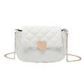 Women PU Leather Diamond Plaid Shoulder Bag Fashion Chain Small Crossbody Bag. 