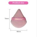 Velvet Triangle Powder Puff Reusable Sponges with Strap for Loose Powder Cosmetic Cream Foundation Wet Dry Makeup. 