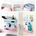 Plastic Multipurpose Kitchen Bathroom Shelf Wall Holder Wall Mounted Shelf for Bathroom. 