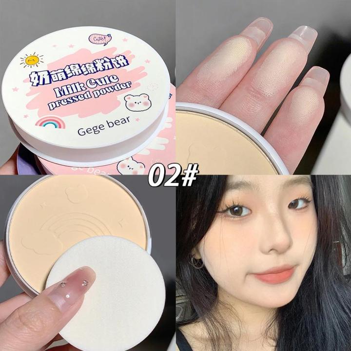 Decel Waterproof Pressed Powder Transparent White Brighten Oil Control ...