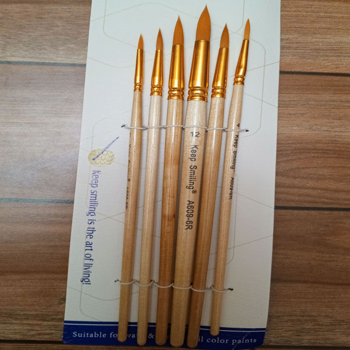 Professional Art Brush Set High Quality Nylon Best for Water Color, Oil, Acrylic Artist Paint Brush Set Art# SS - KS -as per selection- 1 Pkt - 609-005