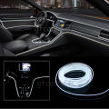 Car Interior Cooling LED Light Line , Neon Wire for Car 2M/6FT, LED Strip Light Neon Light, Under Dash Lighting, Car Interior LED Lights - White. 