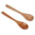 Pack of 6 - wooden spoon for eating & Kitchen Spoons. 