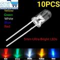 10/20/50PCS Five Colors 5MM LED Diode super bright Crystal Green Red white Yellow Blue Purple RGB LEDs Collection. 