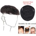 Invisible False Daily Bald Foreheads Black Heat Resistant Fiber Replacement Brown Natural Male Short Straight Wig Human Hair Wigs Nightclub Bar Wig Hairline Men's Toupee. 