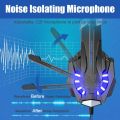 BENGOO G9000 Stereo Gaming Headset for PS4 PC Xbox One PS5 Controller, Noise Cancelling Over Ear Headphones with Mic, LED Light, Bass Surround, Soft Memory Earmuffs (Blue). 