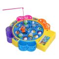 Fishing Game Toy Set with Rotating Board with Music On/Off Switch for Quiet Play, Includes Fishes and Fishing Poles, Safe and Durable Toy for Toddlers and Kids - 15 Pcs / 24 Pcs & 45 Pcs. 